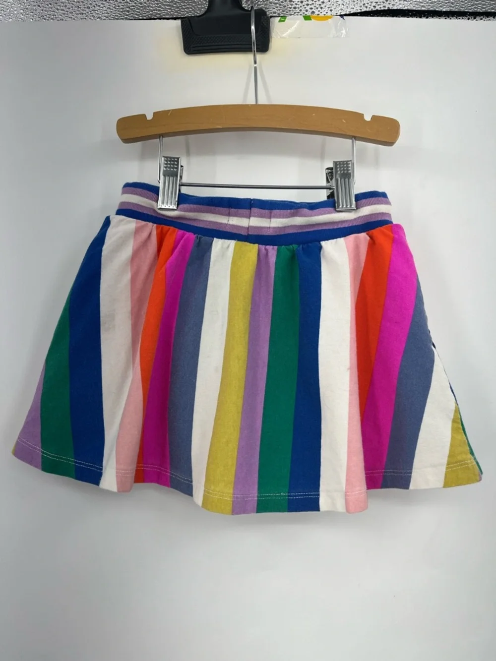 Mini Boden 4-5y rainbow skort 0430 cotton skirt shorts stripe